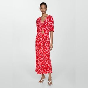 Mango Printed Floral Print Long Skirt size XL